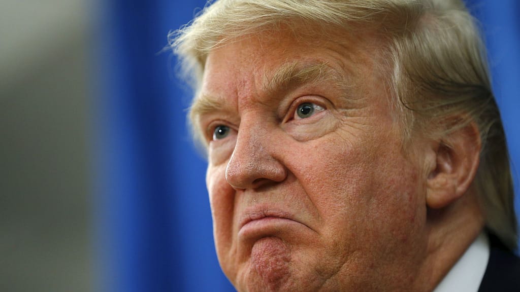 Donald Trump sad face